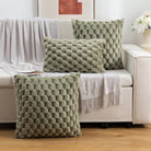 Textured Plush Cushion Cover with Bubble Pattern