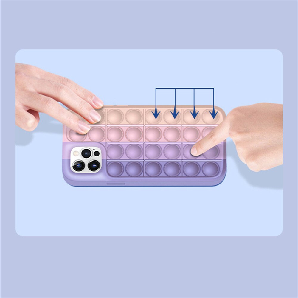 Silicone Pop-It Phone Case with Interactive Design