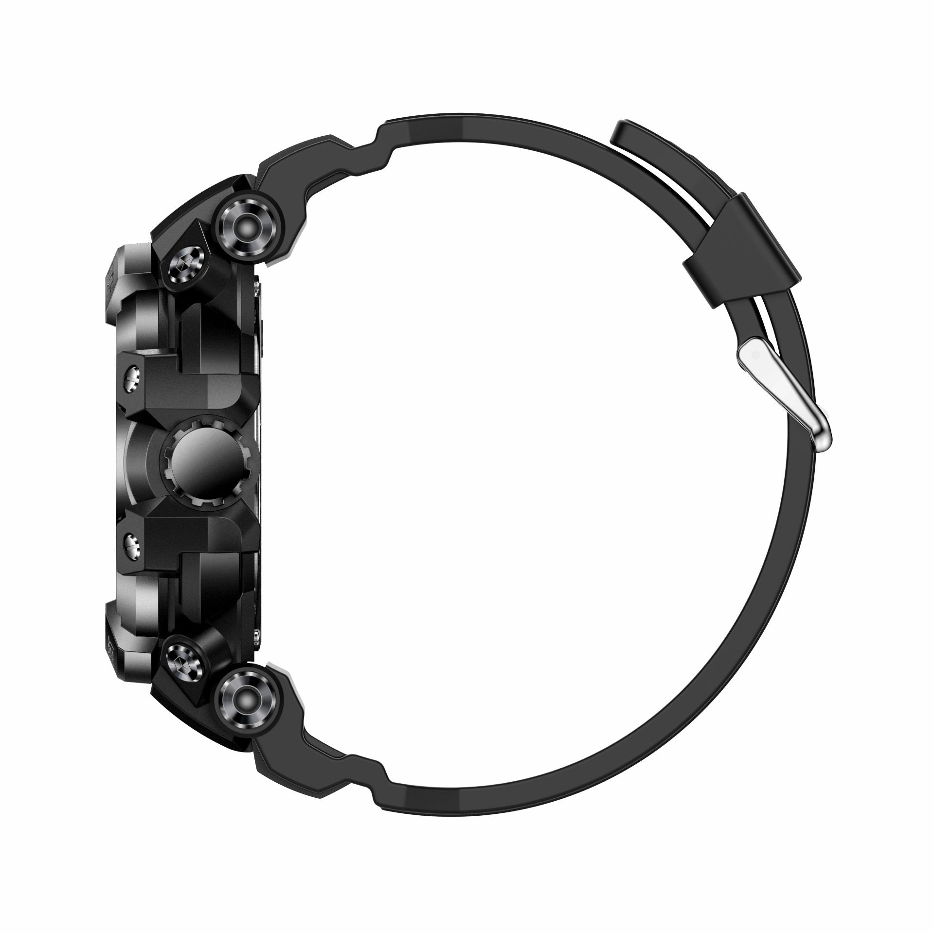 Rugged Waterproof Smartwatch With Analog-Digital Display