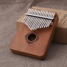 Traditional 17-Key Wooden Kalimba with Decorative Sound Hole