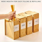 Minimalist Bamboo Wood Storage Container with Sliding Lid