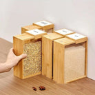 Minimalist Bamboo Wood Storage Container with Sliding Lid