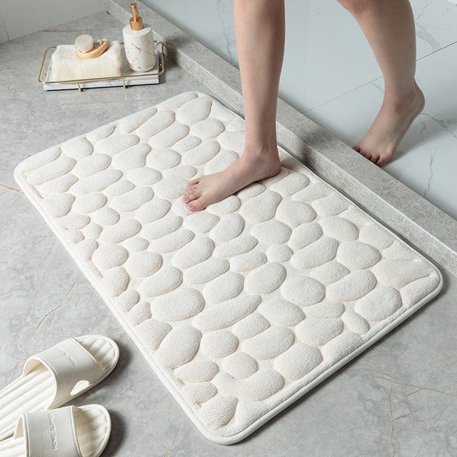 Minimalist Pebble Textured Bath Mat