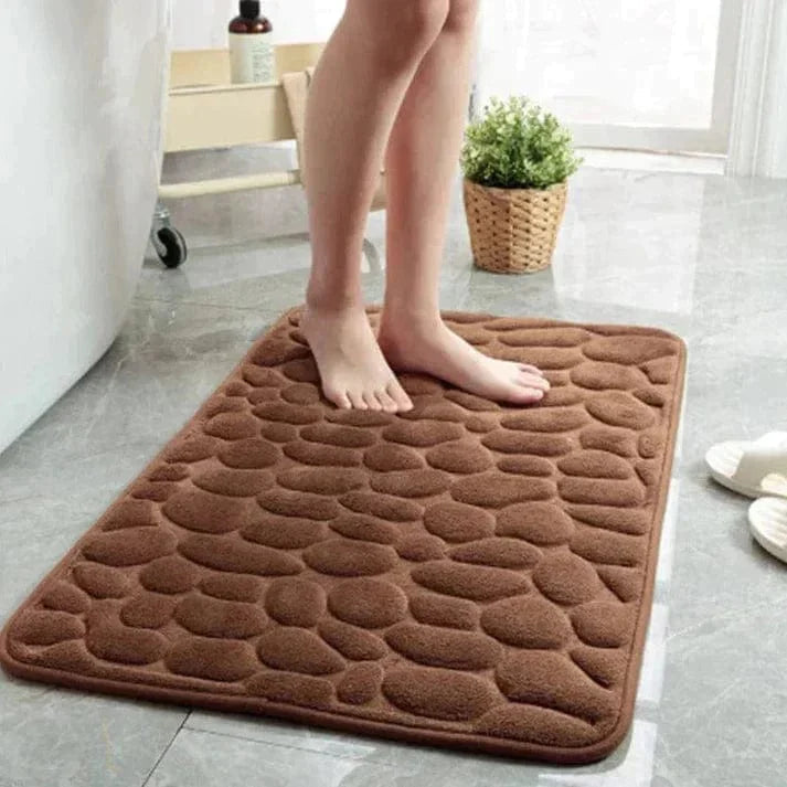 Minimalist Pebble Textured Bath Mat