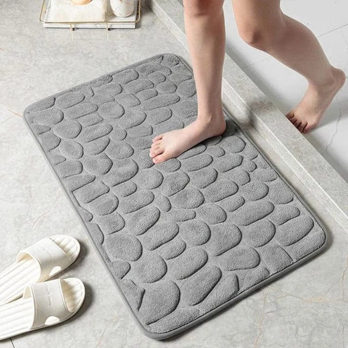 Minimalist Pebble Textured Bath Mat