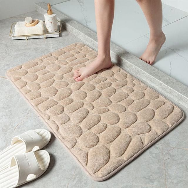 Minimalist Pebble Textured Bath Mat