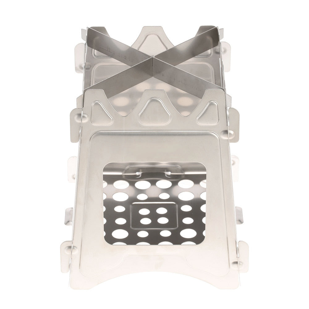 Portable Stainless Steel Firewood Stove with Foldable Design
