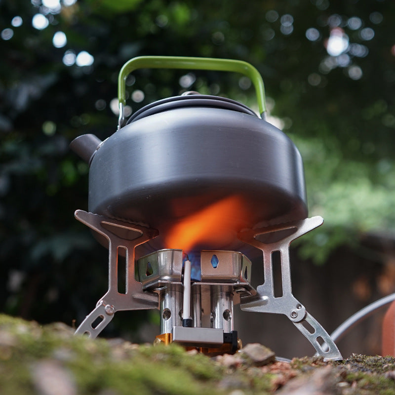 Compact Stainless Steel Camping Stove with Foldable Legs