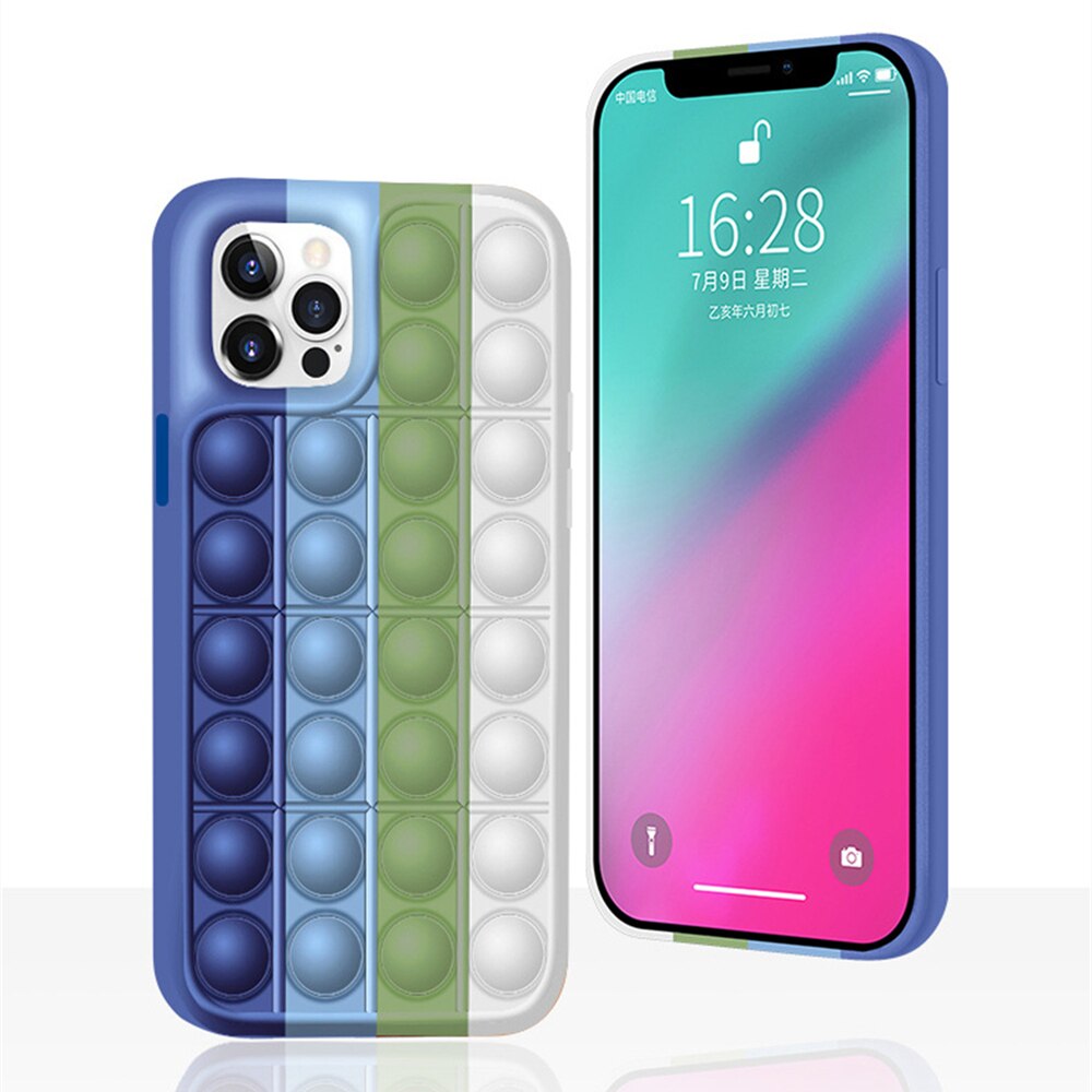 Silicone Pop-It Phone Case with Interactive Design
