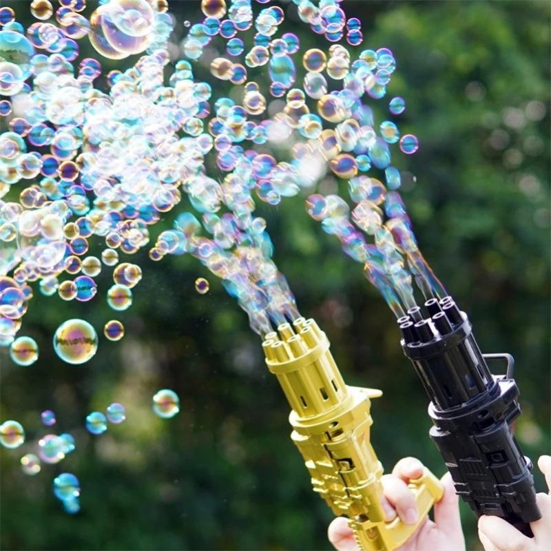 Playful Bubble Machine Gun with Multi-Outlets