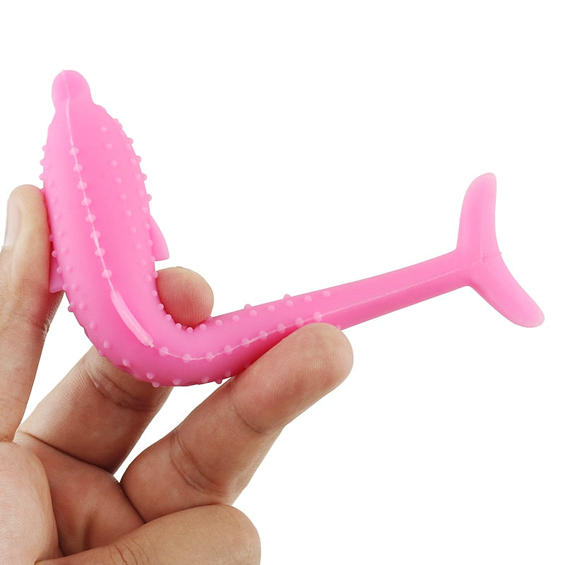 Silicone Cat Toothbrush with Fish-Shaped Design