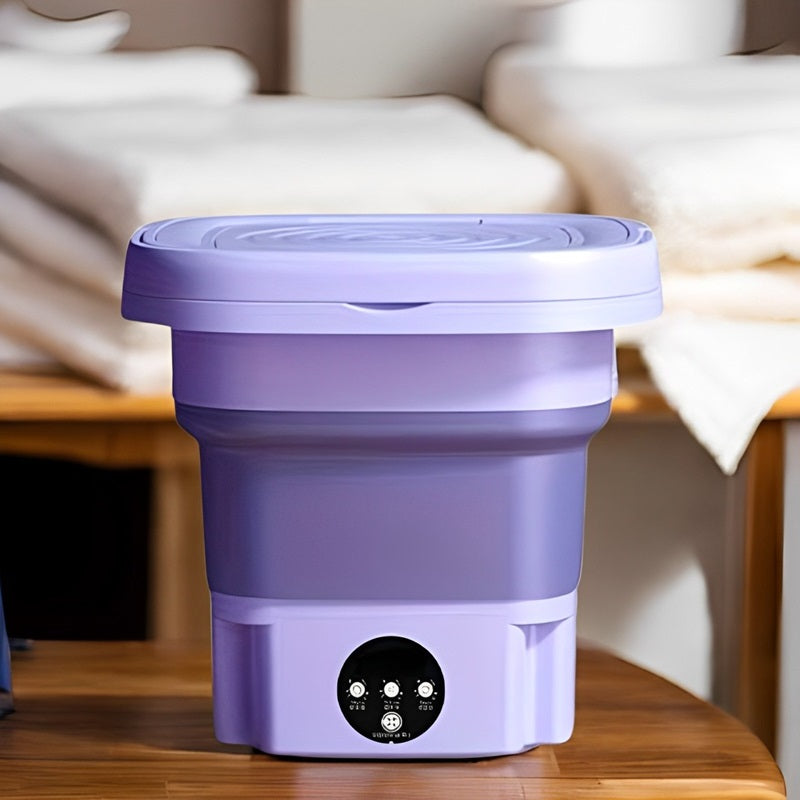 Portable Collapsible Washing Machine With Control Knob