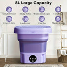 Portable Collapsible Washing Machine With Control Knob