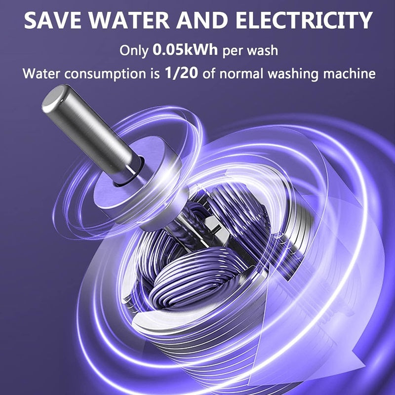 Portable Collapsible Washing Machine With Control Knob
