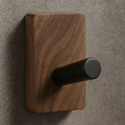 Minimalist Wood and Brass Wall Hook