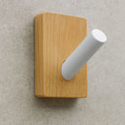 Minimalist Wood and Brass Wall Hook