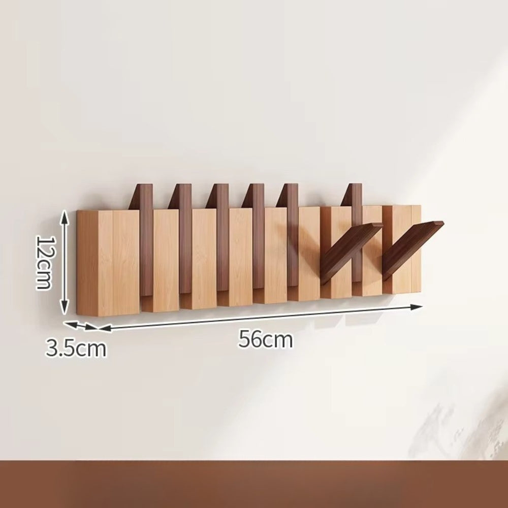 Minimalist Wooden Foldable Wall Hook Rack