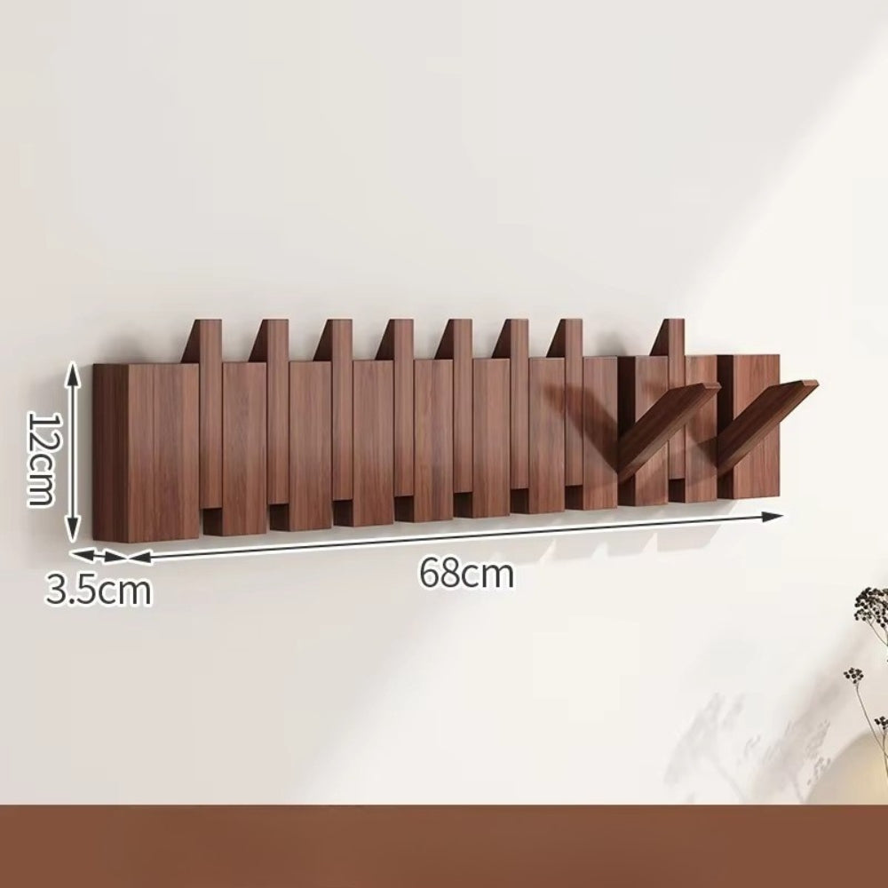 Minimalist Wooden Foldable Wall Hook Rack