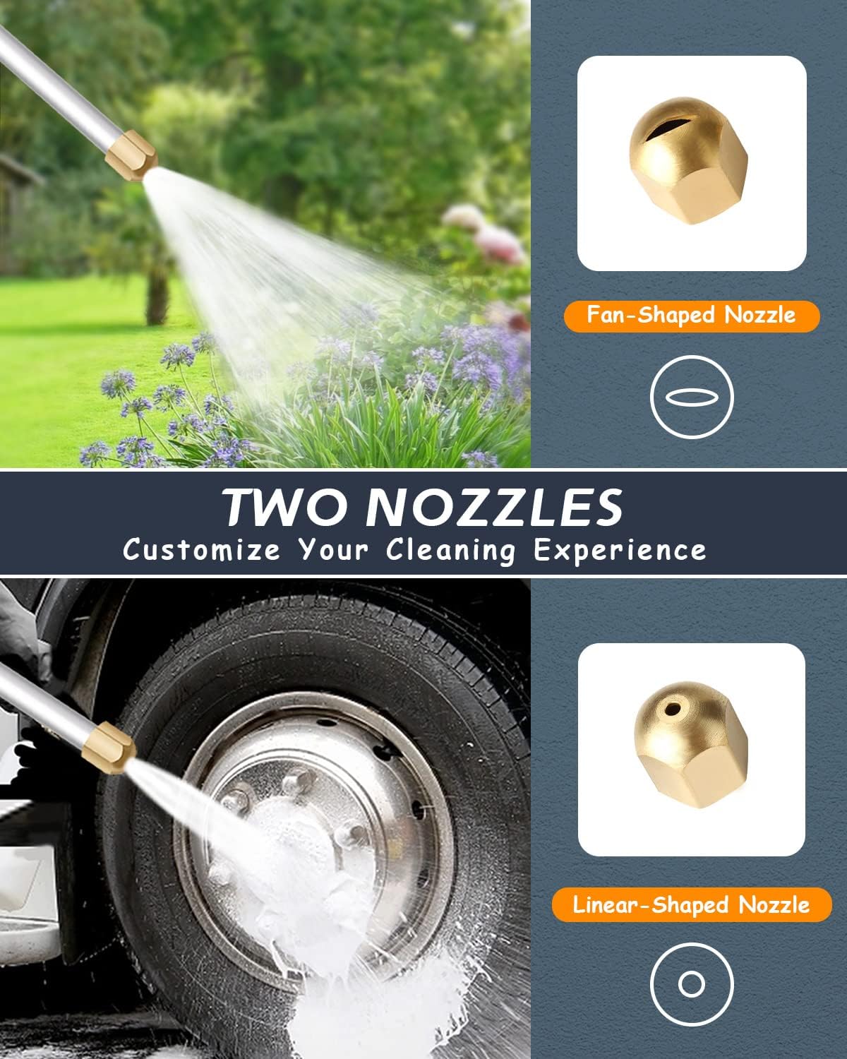 Ergonomic Metal Pressure Nozzle