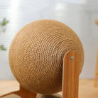 Contemporary Curved Wood Cat Scratching Post