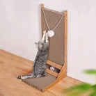 Contemporary L-Shaped Wood Cat Scratching Post
