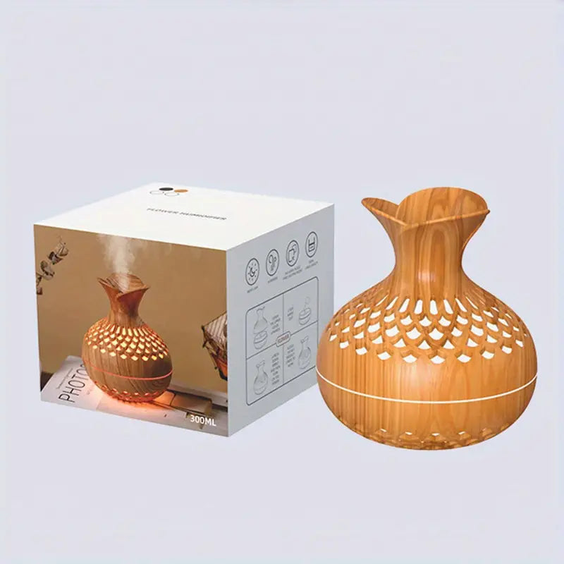 Aromatherapy Diffuser with Wood Pattern & Ambient Light