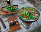 Camping Stove with Collapsible Pot Stand