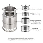 Camping Stove with Collapsible Pot Stand