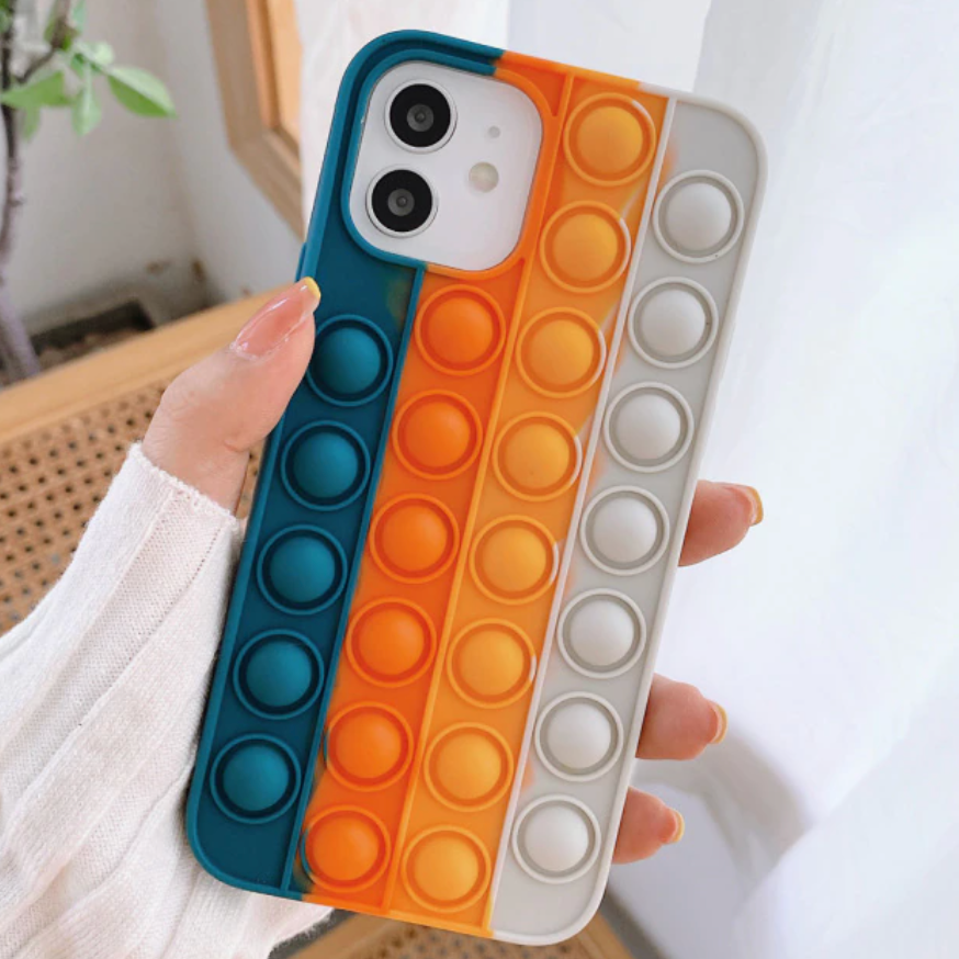Silicone Pop-It Phone Case with Interactive Design