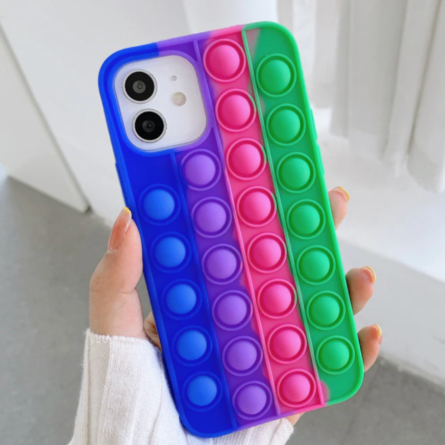 Silicone Pop-It Phone Case with Interactive Design