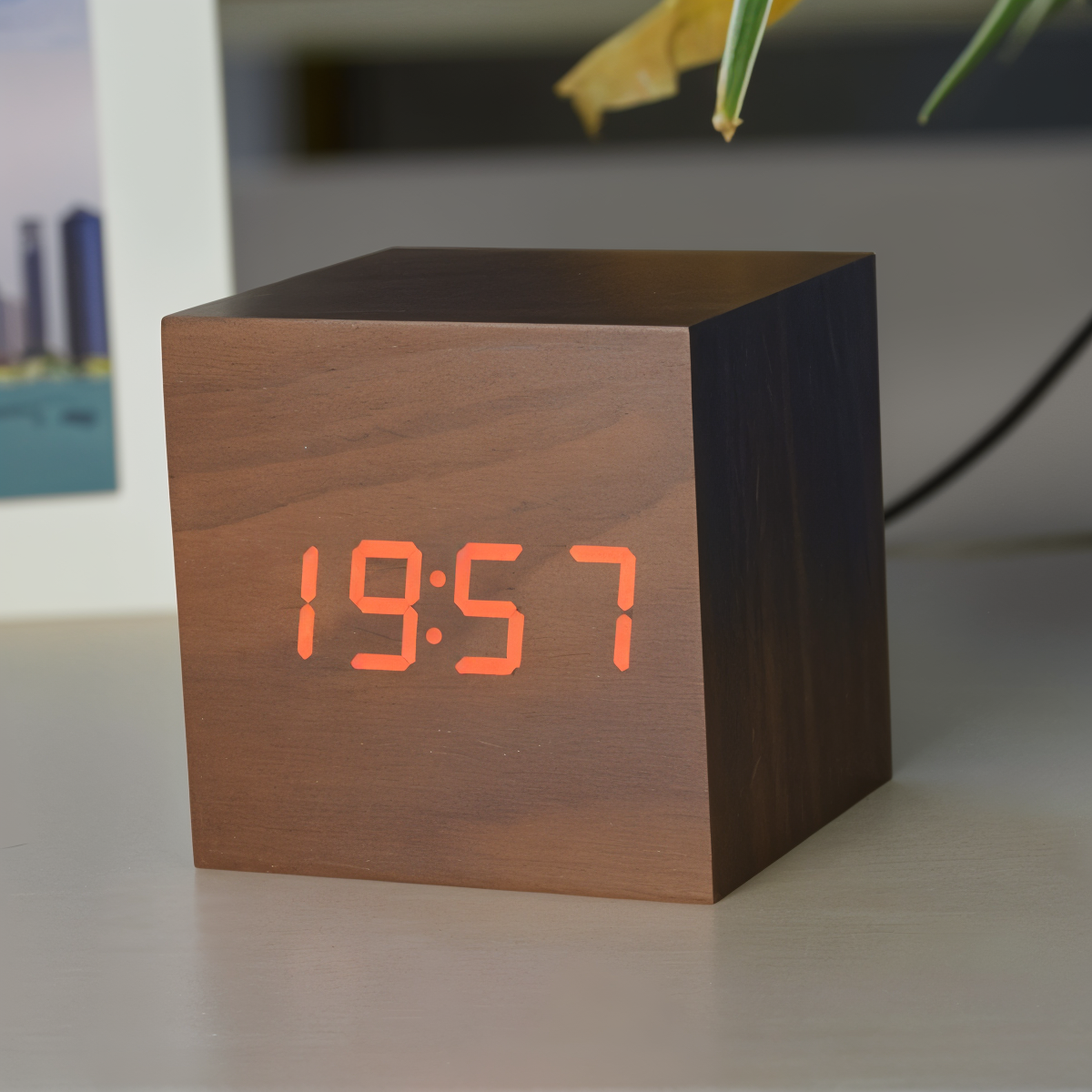 Minimalist Wooden LED Digital Alarm Clock