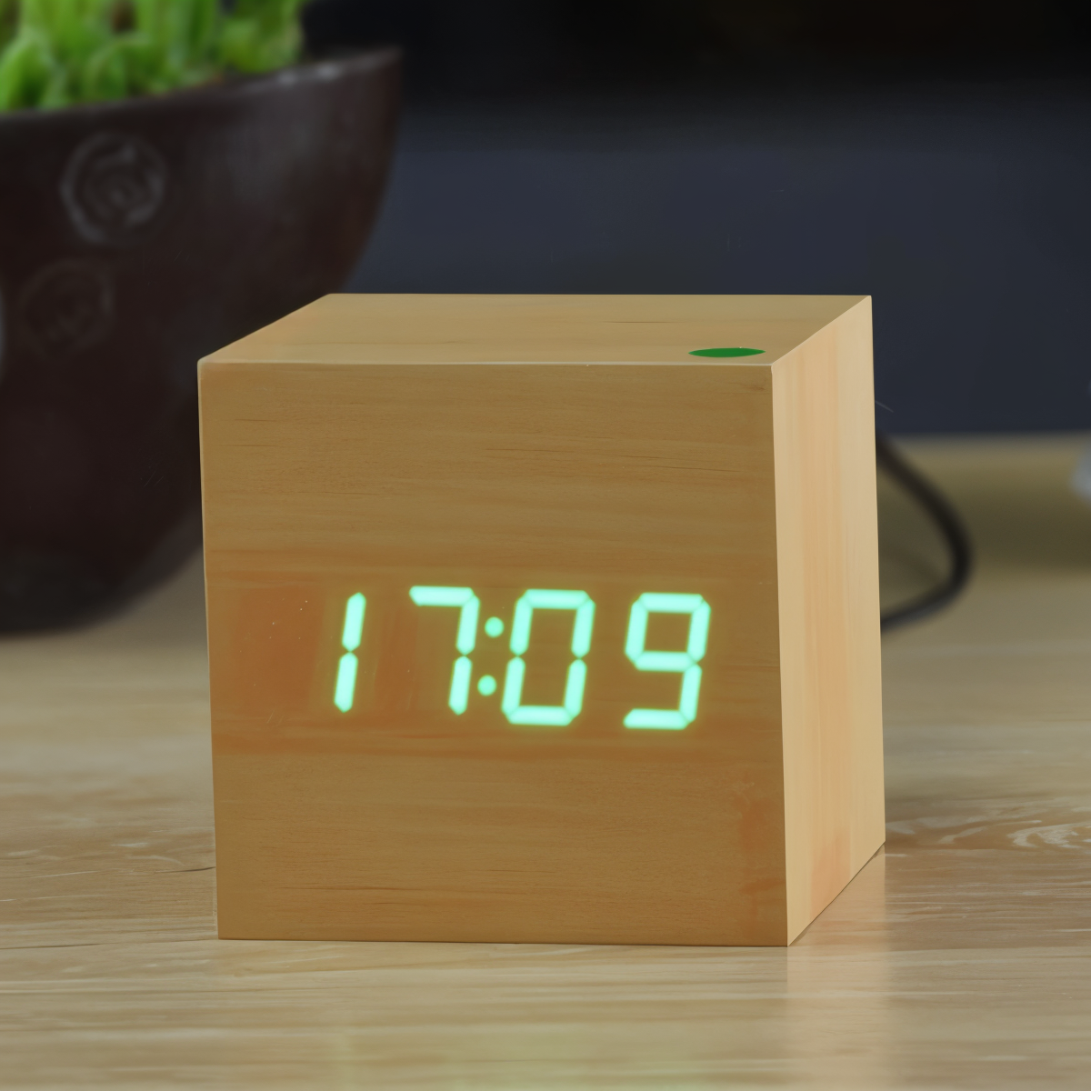 Minimalist Wooden LED Digital Alarm Clock