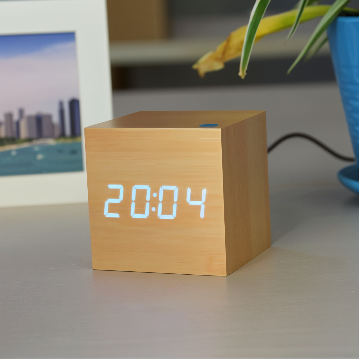 Minimalist Wooden LED Digital Alarm Clock