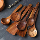 Teak Wooden Utensil Set With Ergonomic Handles