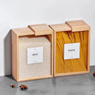Minimalist Bamboo Wood Storage Container with Sliding Lid
