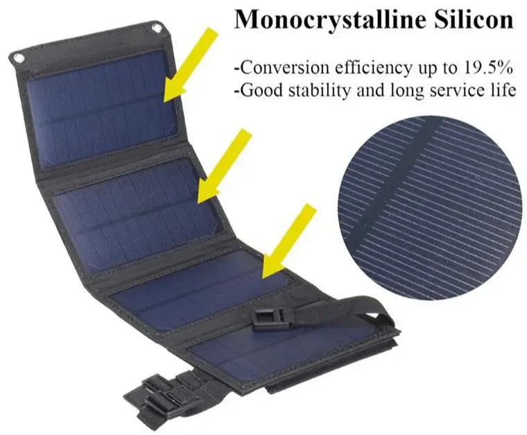 Foldable Solar Phone Charger with Lightweight Design