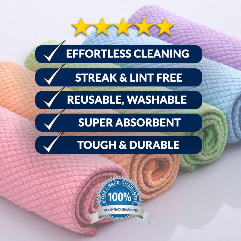 Microfiber Cleaning Cloth With Textured Diamond Pattern