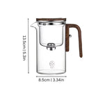 Glass and Wood Tea Infuser with Integrated Spout