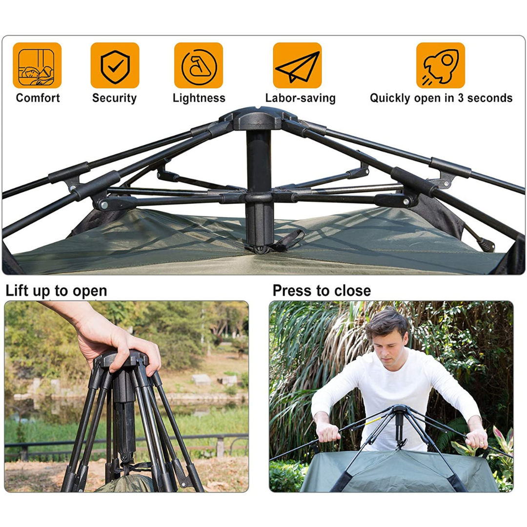 Instant Pop-Up Camping Tent with Mesh Ventilation