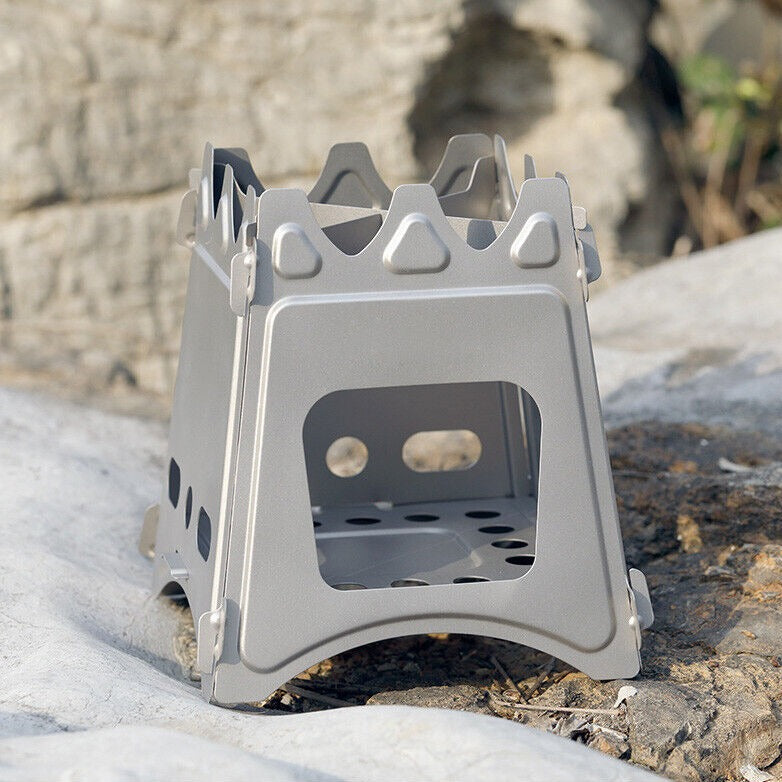 Portable Stainless Steel Firewood Stove with Foldable Design