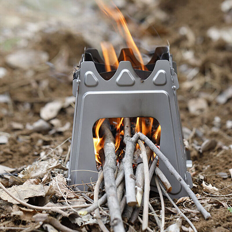 Portable Stainless Steel Firewood Stove with Foldable Design