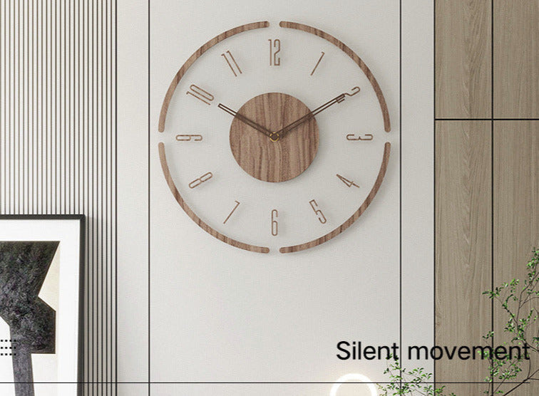 Scandinavian Wooden Circular Wall Clock