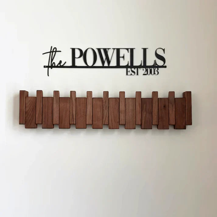 Minimalist Wooden Piano-Inspired Coat Rack