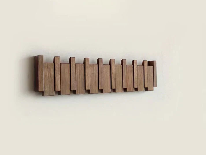 Minimalist Wooden Piano-Inspired Coat Rack